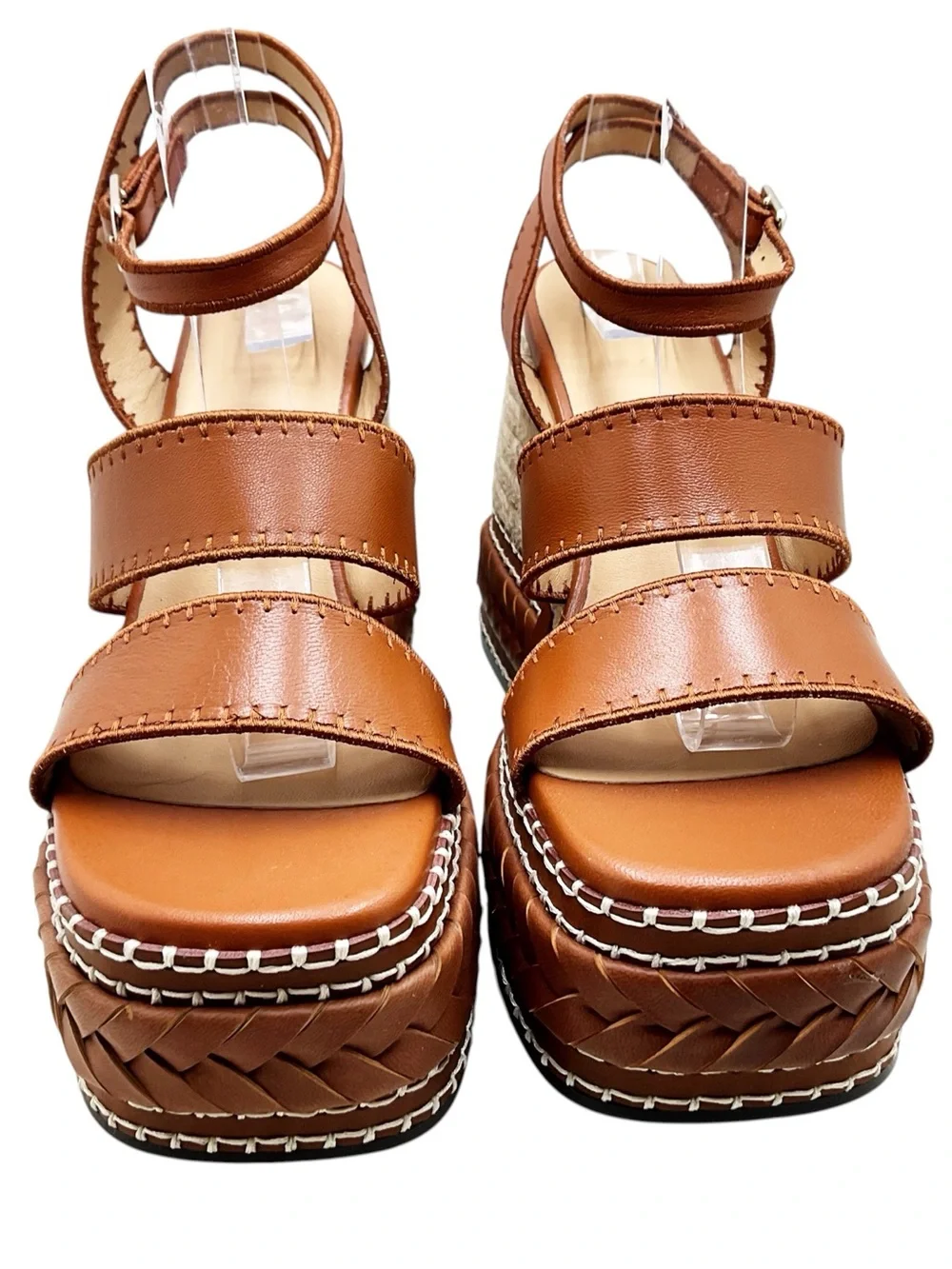🆕{Castañer} Faure Leather & Jute Wedge Espadrilles